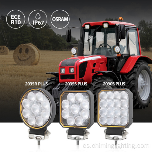 Tractor delantero LED de camión Trabajo de faros de labero LED Lámpara de trabajo de LED 15W LUMA DE TRABAJO LED